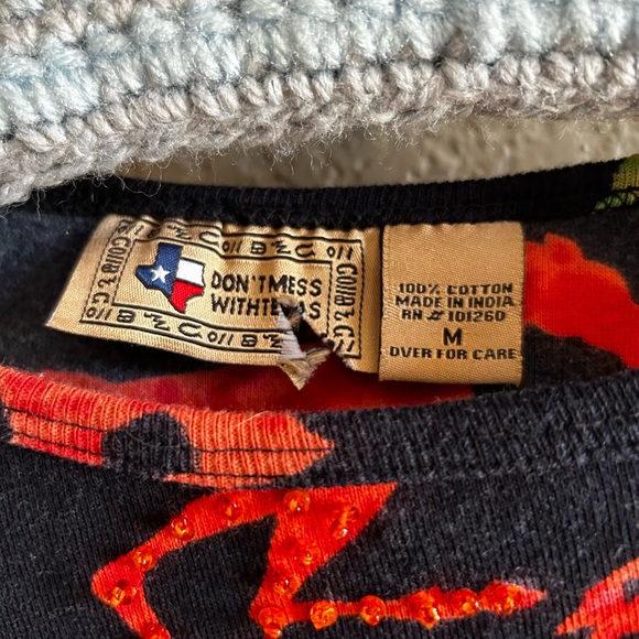 Don’t Mess with Texas Sequin Top Sz M - Picture 8 of 10